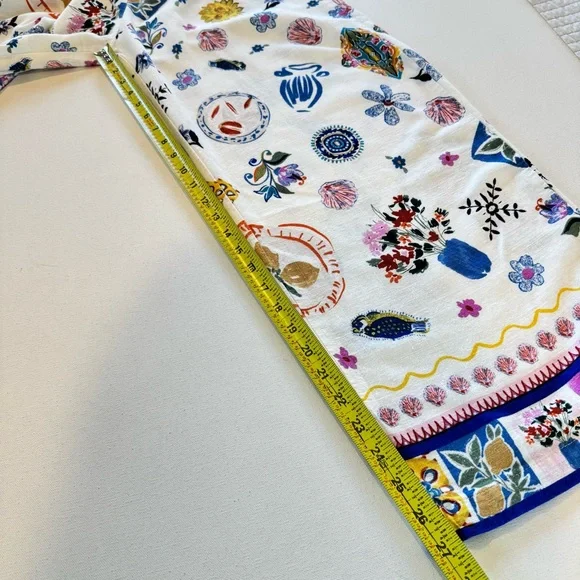 Label Of Love Anthropologie Womens M Tropical Wide Leg Linen Blend Resort Pants - Picture 16 of 16